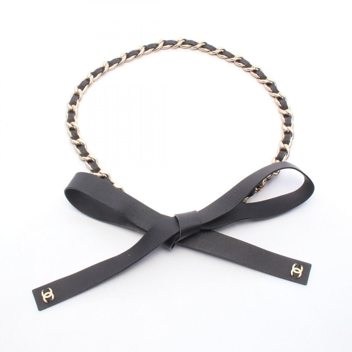 Chanel Belt CC Logo Chain Leather