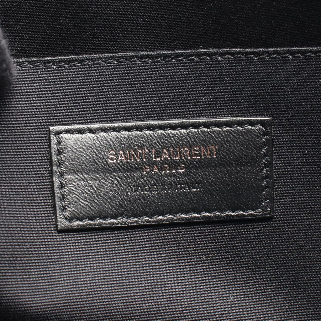 Saint Laurent Paris Clutch Cassandra Zip Tablet Holder Croco Embossed Black — view 4