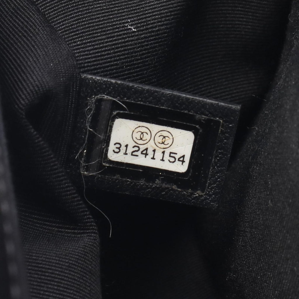 Chanel Shoulder Bag Boy Black Caviar Leather Chain — view 7