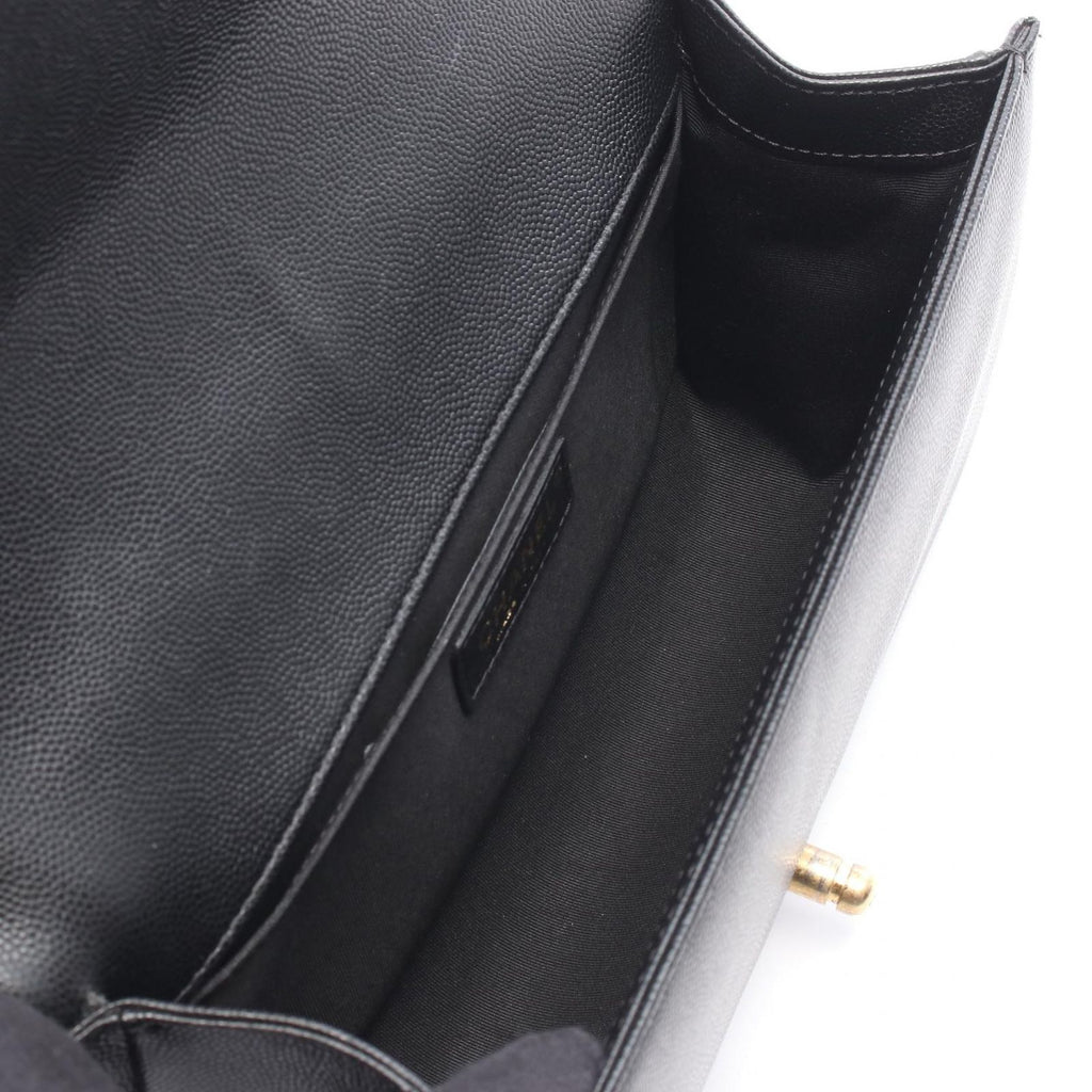 Chanel Shoulder Bag Boy Black Caviar Leather Chain — view 3