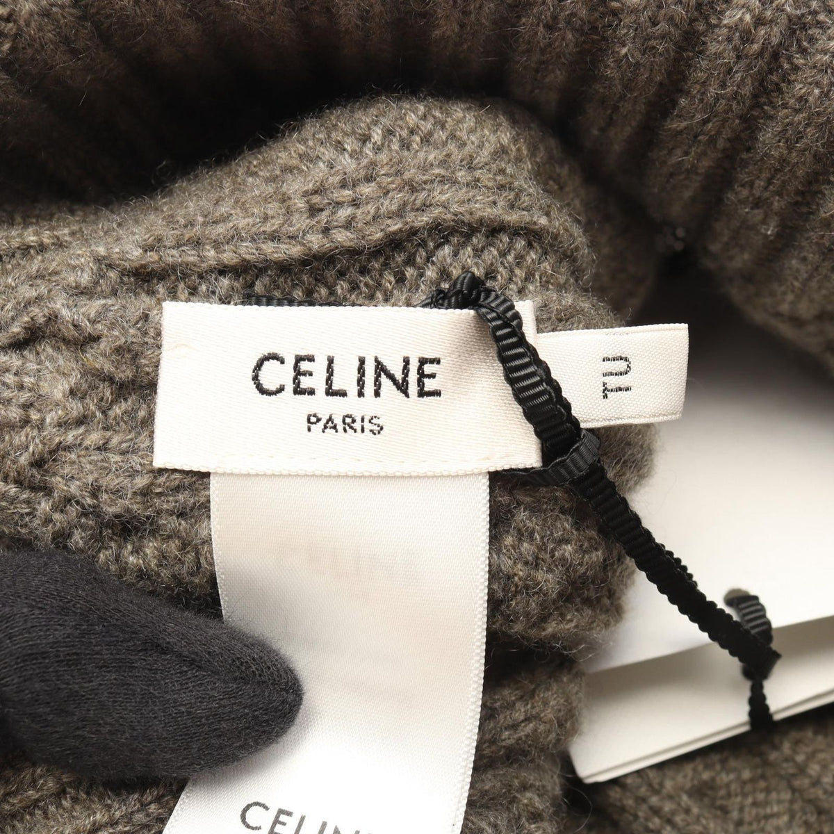Celine Knit Cap Triomphe Gray Hat — view 4