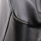 Prada Handbag Logo 2-Way Black Leather Metal — view 7