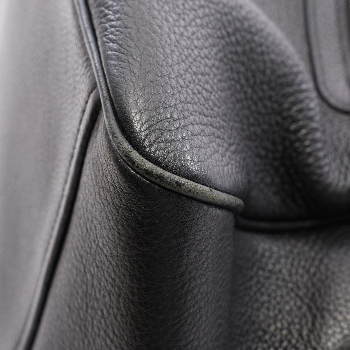 Prada Handbag Logo 2-Way Black Leather Metal — view 7