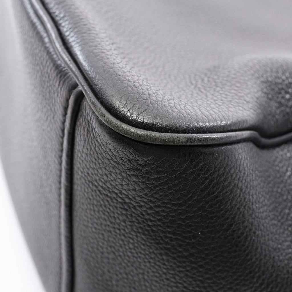 Prada Handbag Logo 2-Way Black Leather Metal — view 8