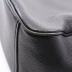 Prada Handbag Logo 2-Way Black Leather Metal — view 8