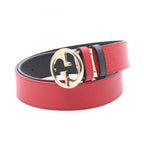 Gucci Belt GG Buckle Gold Reversible Leather — view 5
