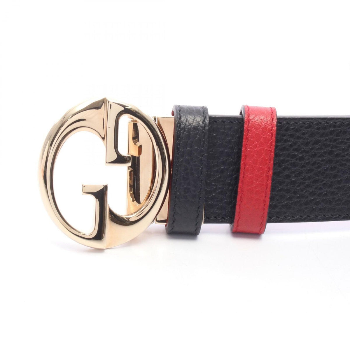 Gucci Belt GG Buckle Gold Reversible Leather — view 2