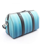 Louis Vuitton Shoulder Bag City Keepall Damier Stripe Blue Vert Leather — view 2