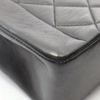Chanel Shoulder Bag Quilted Diana Flap Black Lambskin Chain — view 8