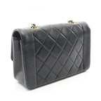 Chanel Shoulder Bag Quilted Diana Flap Black Lambskin Chain — view 2