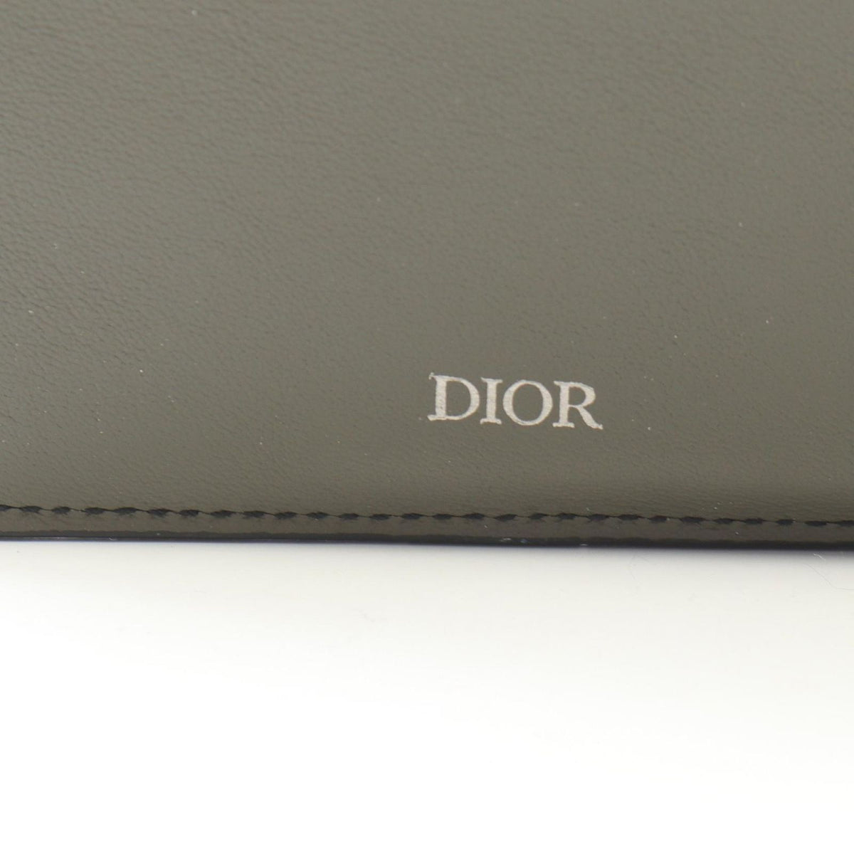 Dior Bifold Wallet CD Icon Olive Leather Billfold — view 4