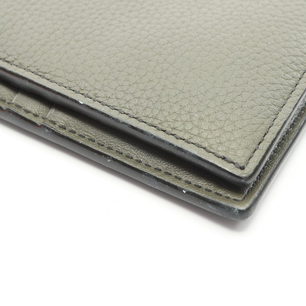 Dior Bifold Wallet CD Icon Olive Leather Billfold — view 8