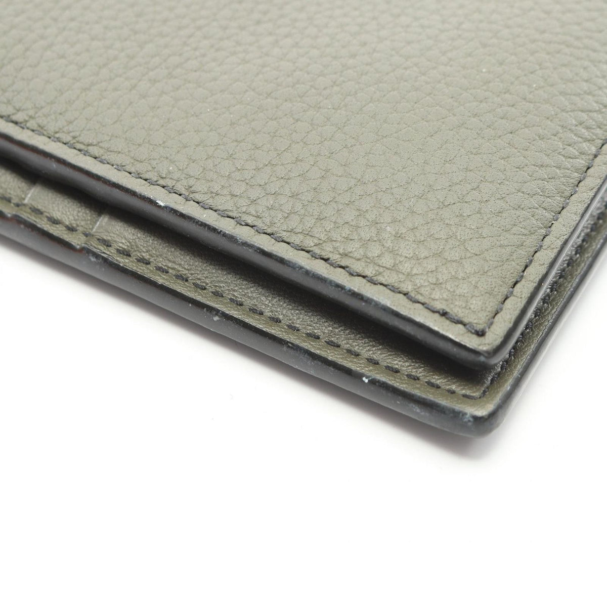 Dior Bifold Wallet CD Icon Olive Leather Billfold — view 8