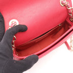 Chanel Shoulder Bag CC Logo Top Handle Flap Quilted 2-Way Magenta Caviar — view 3