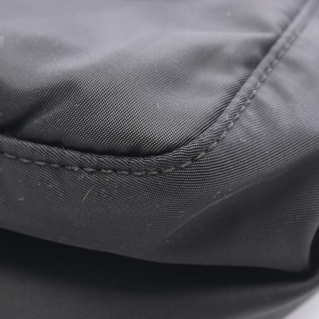 Prada Shoulder Bag Black Nylon Leather Triangle Logo — view 5