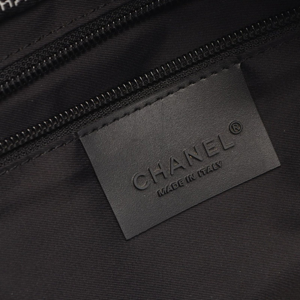 Chanel Tote Sports Line Black Wool Leather Mini Boston Bag — view 4