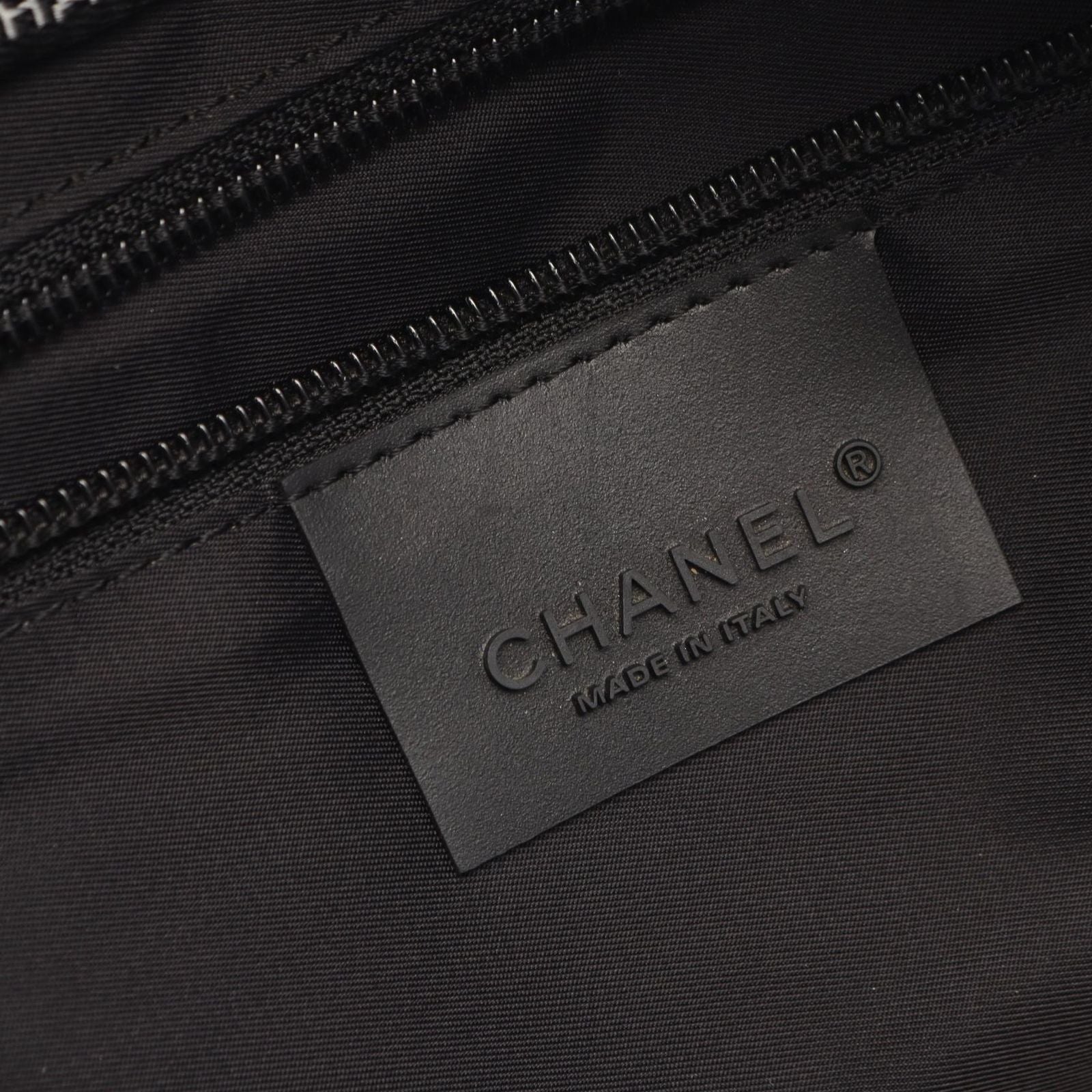Chanel Tote Sports Line Black Wool Leather Mini Boston Bag — view 4