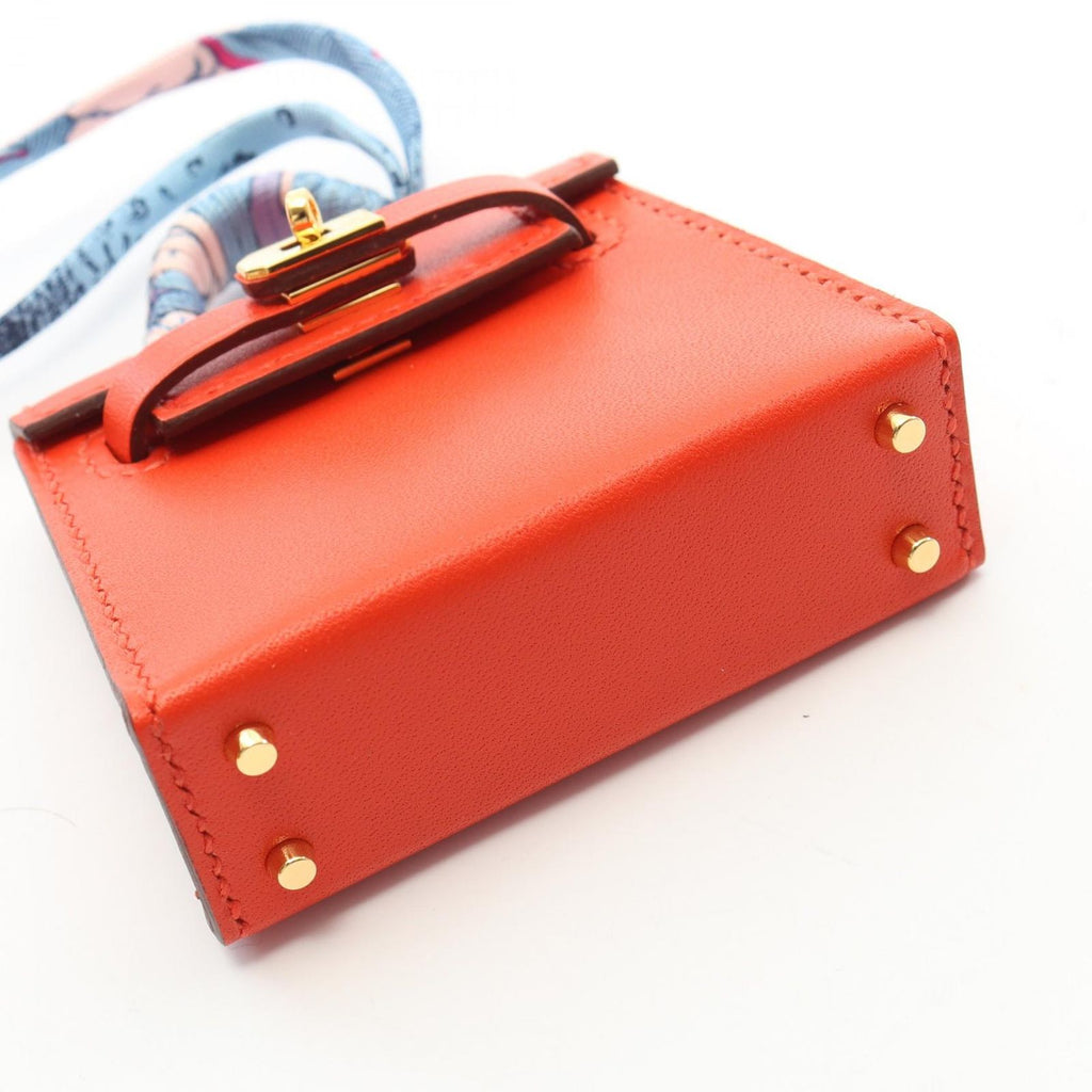 Hermes Charm Kelly Twilly Rose Jaipur Silk Necklace — view 6