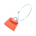 Hermes Charm Kelly Twilly Rose Jaipur Silk Necklace