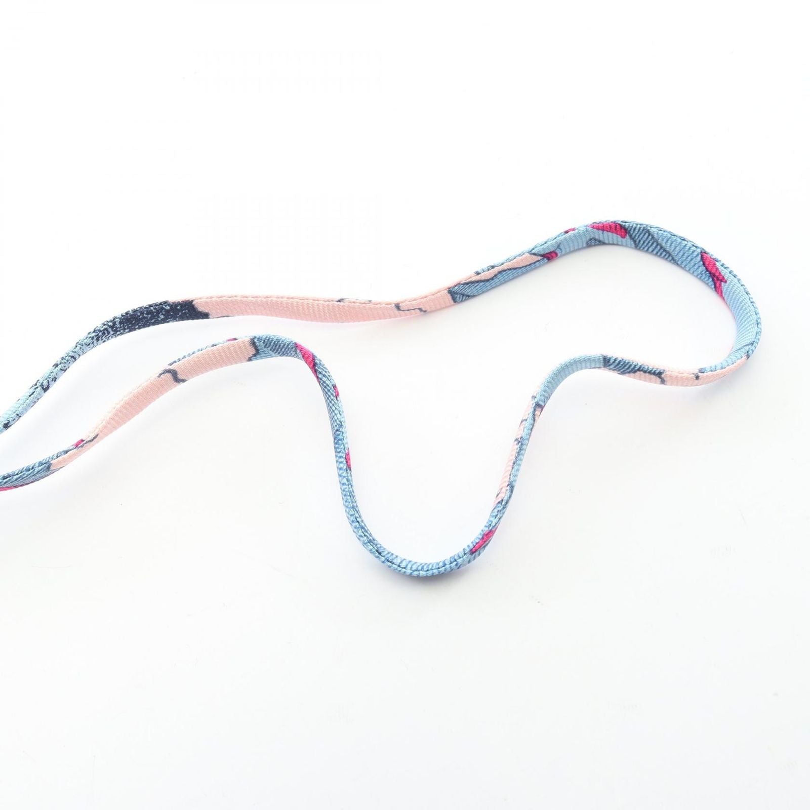 Hermes Charm Kelly Twilly Rose Jaipur Silk Necklace — view 7