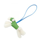 Hermes Charm Buddy Vert Yucca Blue Hydra Shearling Keychain