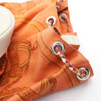 Hermes Shoulder Bag Brides de Gala Orange Silk — view 7