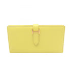 Hermes Bifold Wallet Bearn Soufflet Lime