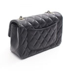 Chanel Shoulder Bag Mini Quilted 20 Black Lambskin Chain — view 2