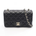 Chanel Shoulder Bag Mini Quilted 20 Black Lambskin Chain