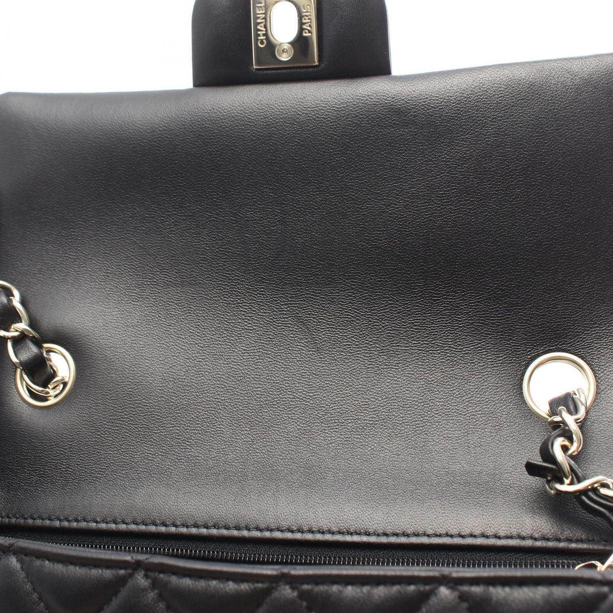 Chanel Shoulder Bag Mini Quilted 20 Black Lambskin Chain — view 6