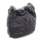 Chanel Shoulder Bag Quilted Small Denim Black Multi — view 2