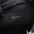 Chanel Shoulder Bag Quilted Small Denim Black Multi — view 4