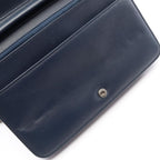 Chanel Shoulder Bag Coco Boy Navy Lambskin Chain Wallet — view 8