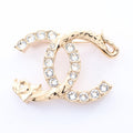 Chanel Brooch CC Logo Gold