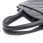 Chanel Tote Quilted Black Caviar Leather — view 7