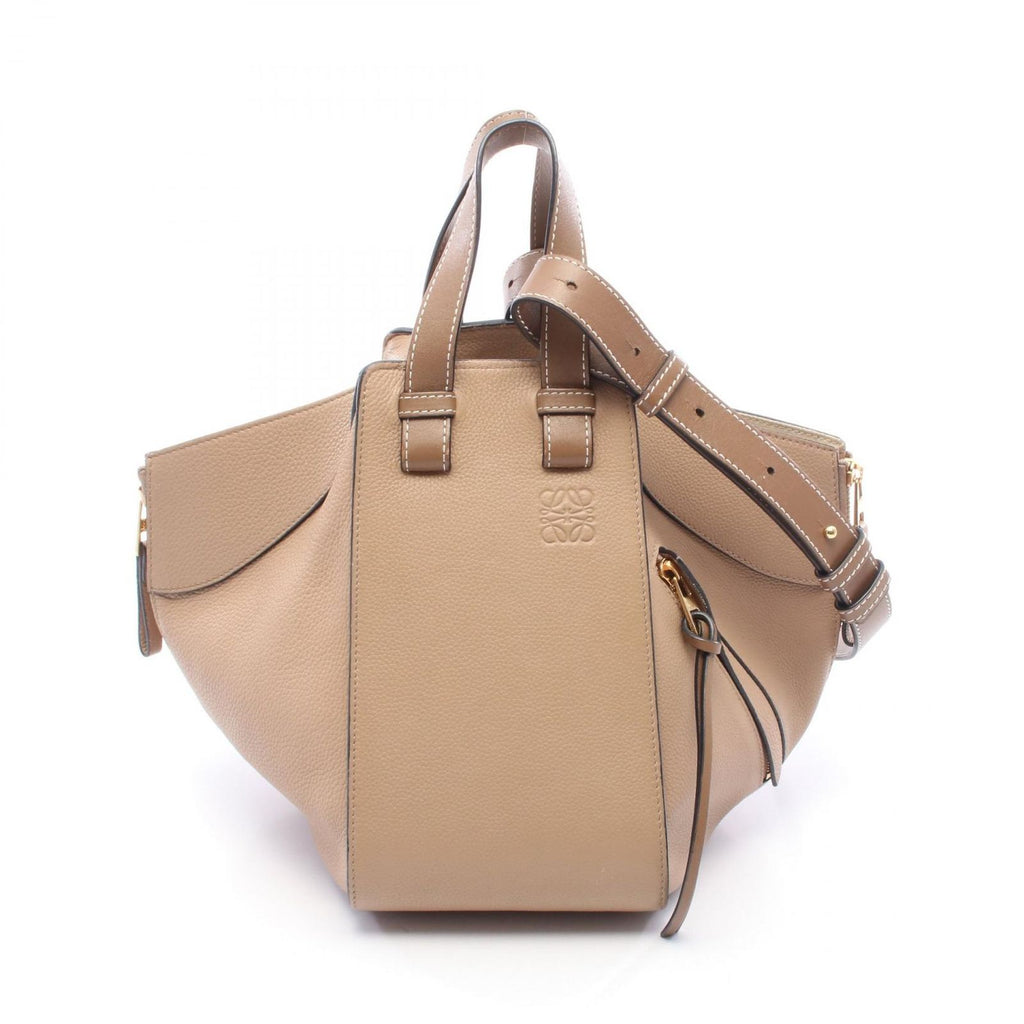 Loewe Handbag Hammock Bag Small 2-Way Beige Brown Leather