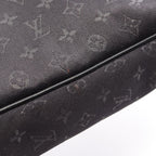 Louis Vuitton Handbag Little Boulogne Monogram Satin Noir Fabric Leather — view 7