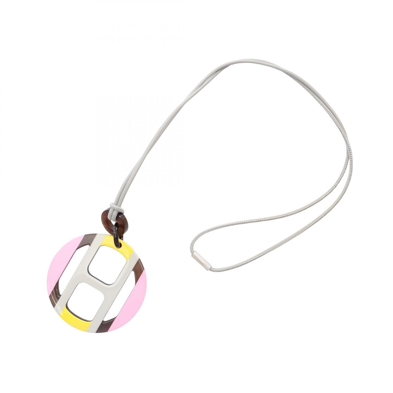 Hermes Necklace H Equipe Yellow Pink Purple — view 2