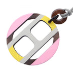 Hermes Necklace H Equipe Yellow Pink Purple