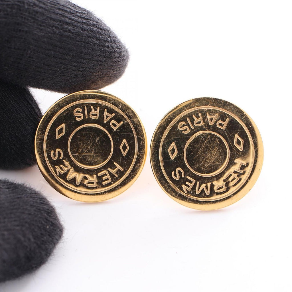Hermes Earrings Sellier Gold — view 6