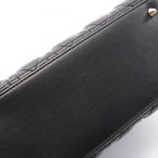 Dior Handbag Lady Dior Medium Cannage 2-Way Black Leather Tote — view 7