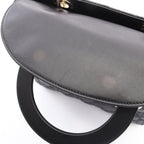 Dior Handbag Lady Dior Medium Cannage 2-Way Black Leather Tote — view 5