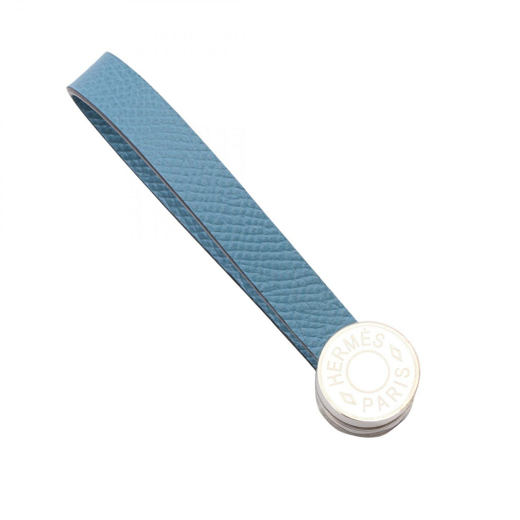 Hermes Charm Malice Sellier Glove Holder Blue Jean Gloves — view 2