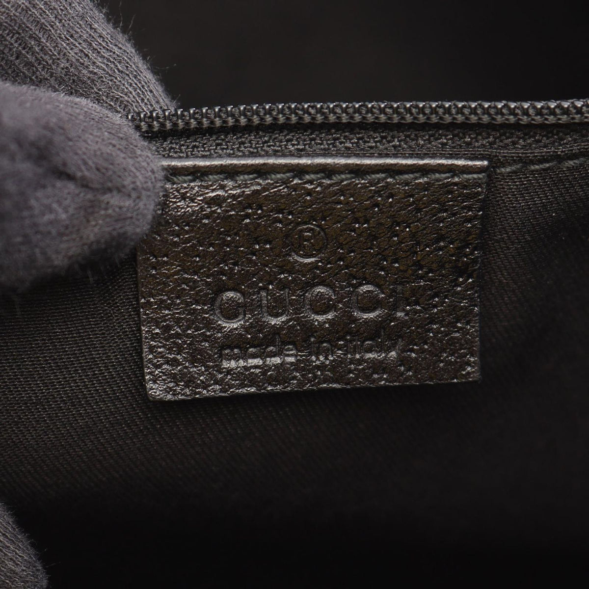 Gucci Tote Princy GG Canvas Black Green — view 4