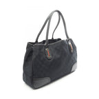 Gucci Tote Princy GG Canvas Black Green — view 2