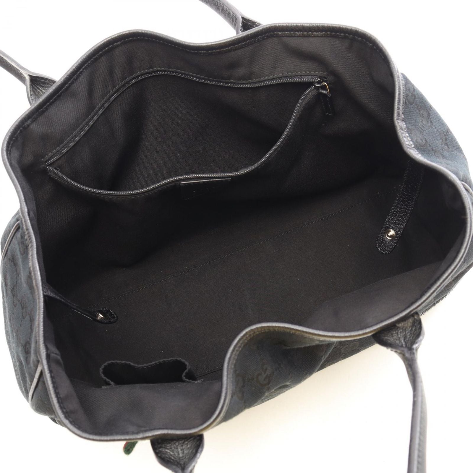 Gucci Tote Princy GG Canvas Black Green — view 3
