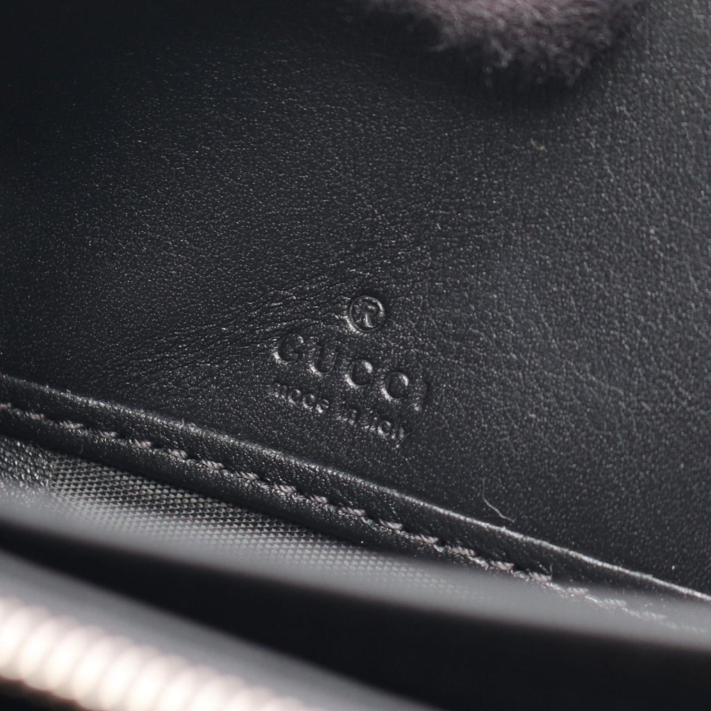 Gucci Round Wallet Imprint Black Leather GG Emblem — view 4
