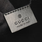 Gucci Shoulder Bag GG Supreme Small Gray Black Navy Leather Sherry Line — view 4