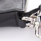 Gucci Shoulder Bag GG Supreme Small Gray Black Navy Leather Sherry Line — view 7