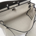 Hermes Boston Bag Herbag Zip 50 Retourne Cabin 2-Way Ecru Black Gray Platinum — view 3